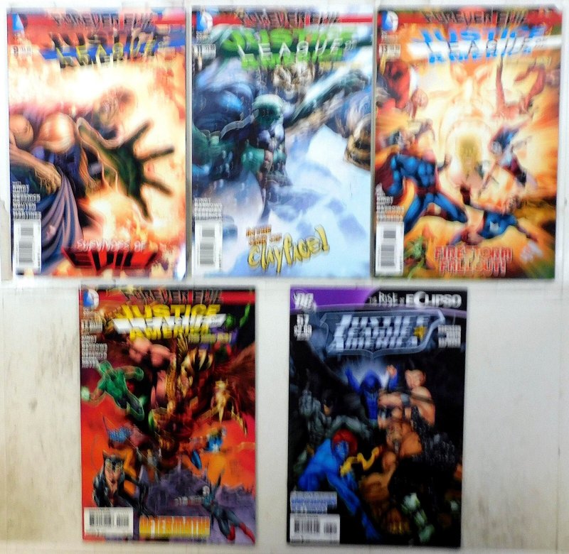 Justice League of America Lot of 5 #3rd 9, 11, 13, 14, 2nd 57 2014 DC 9.2 Comics (DC Comics, 2014), raw comic book in 9.2 condition — front cover