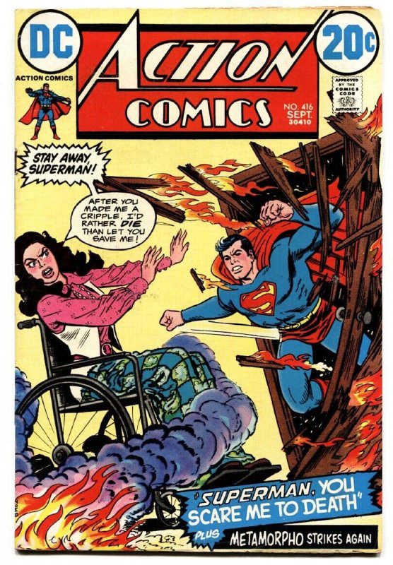 Action Comics #416 (DC Comics, 1972), raw, ungraded comic book — front cover