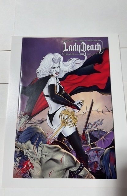 Lady Death #1 (2010), raw comic book in NM condition — front cover