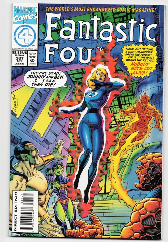 Fantastic Four #387 (Marvel Comics, 1994), raw, ungraded comic book — front cover