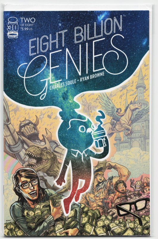 Eight Billion Genies #2 (Image Comics, 2022), raw, ungraded comic book — front cover