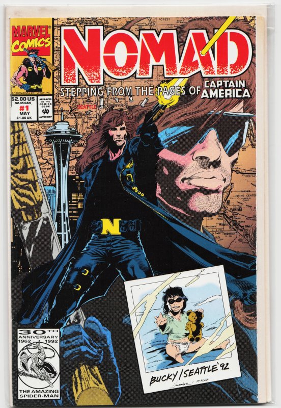 Nomad #1 (Marvel Comics, 1992), raw, ungraded comic book — front cover