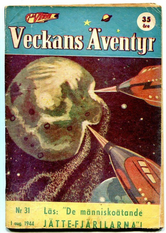 Veckans Aventyr #31 (1944), raw comic book in VG condition — front cover