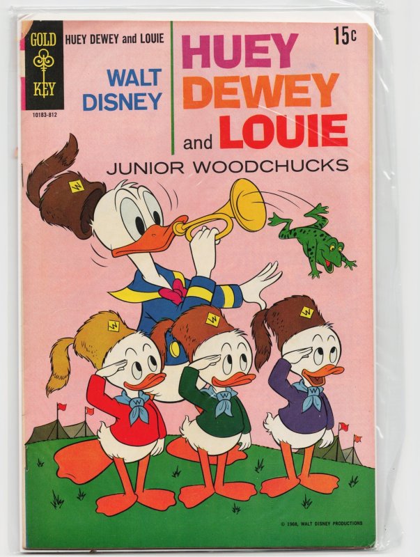 Walt Disney Huey, Dewey and Louie Junior Woodchucks #42 (Gold Key, 1977), raw, ungraded comic book — front cover