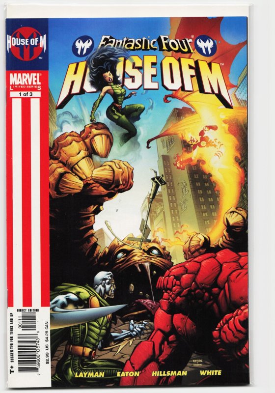 Fantastic Four: House of M #1 (Marvel Comics, 2005), raw, ungraded comic book — front cover