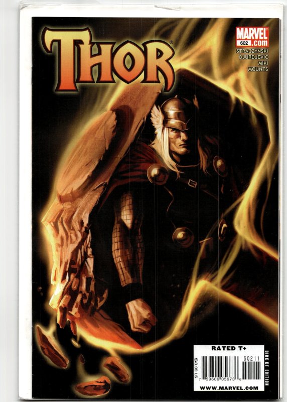 Thor #602 (Marvel Comics, 2009), raw, ungraded comic book — front cover