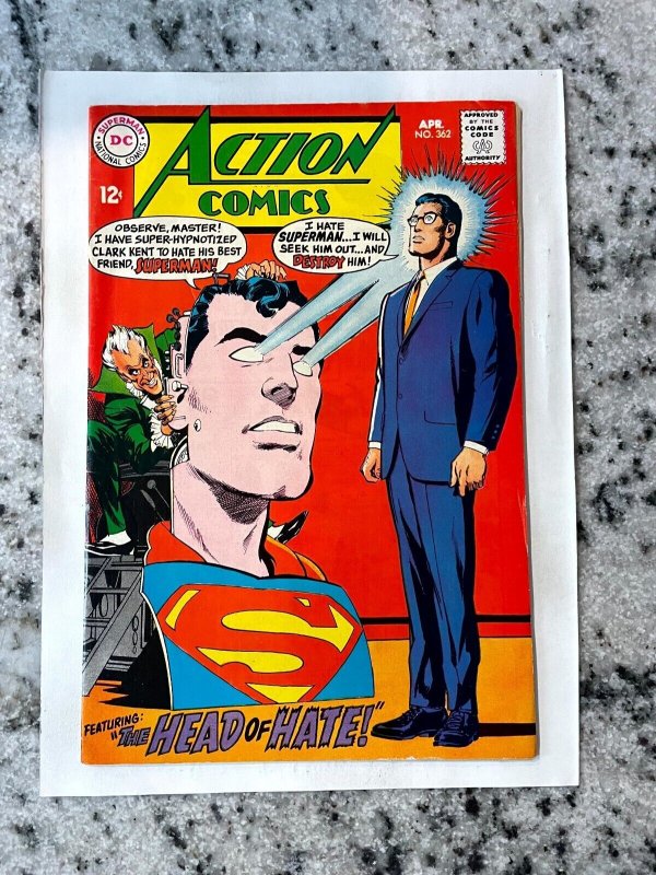 Action Comics #362 (DC Comics), raw comic book in VF/NM condition — front cover