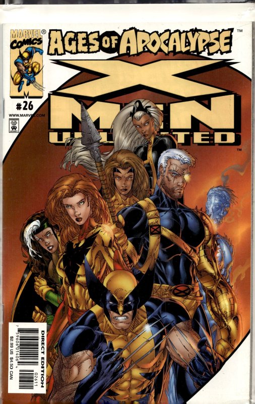 X-Men Unlimited #26 (Marvel Comics, 2000), raw, ungraded comic book — front cover