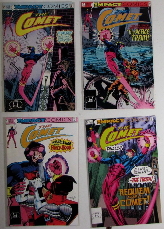 1991 the Comet Lot of 4 #2, 3, 4, 13 Impact Comics Vf/nm 1st Print Comic Books (1991), raw comic book in VF/NM condition — front cover