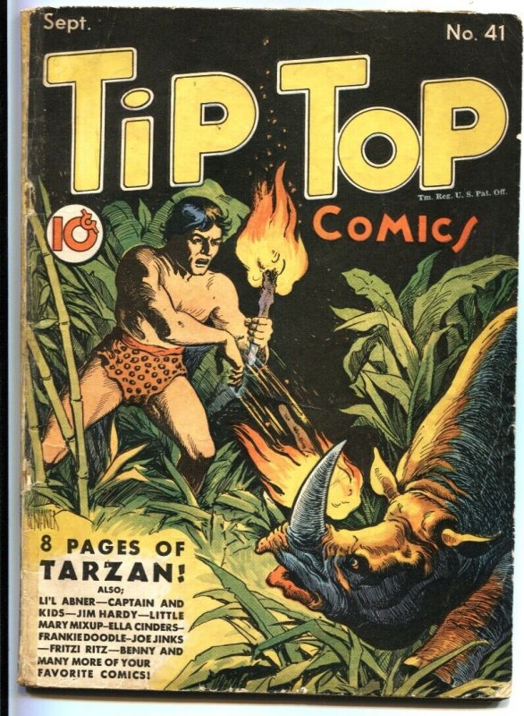 Tip Top #41-1939-Tarzan’s Origin by Rex Maxon-Fritzi Ritz-Captain and the Kid..., raw, ungraded comic book — front cover