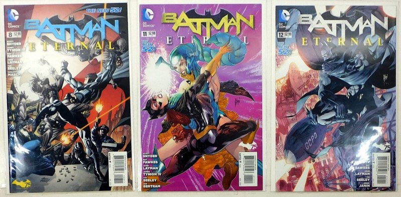 Batman Eternal Lot of 3 #8, 11, 12 2014 DC Comics Batgirl 1st Print Comic Books (DC Comics, 2014), raw, ungraded comic book — front cover
