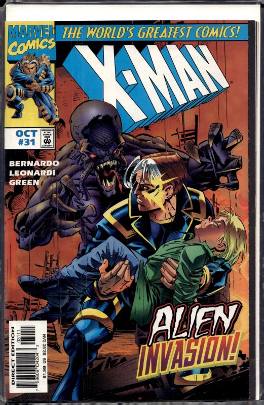X-Man #31 (1997), raw, ungraded comic book — front cover