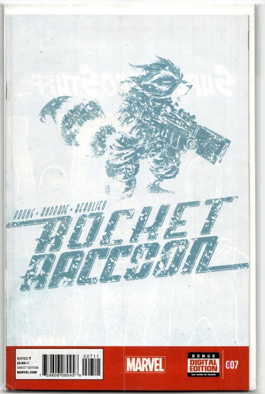 Rocket Raccoon #7 (Marvel Comics, 2015), raw, ungraded comic book — front cover