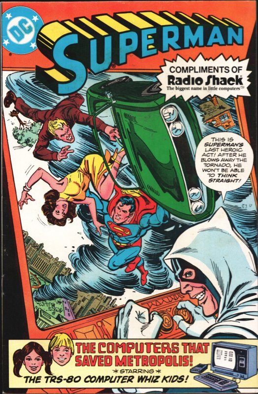 Superman-Radio Shack 1980-The Computers That Saved Metropolis!- Promo Comic (1980), raw, ungraded comic book — front cover