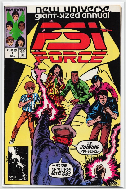 Psi-Force Annual (1987) Psi-Force (1987), raw, ungraded comic book — front cover