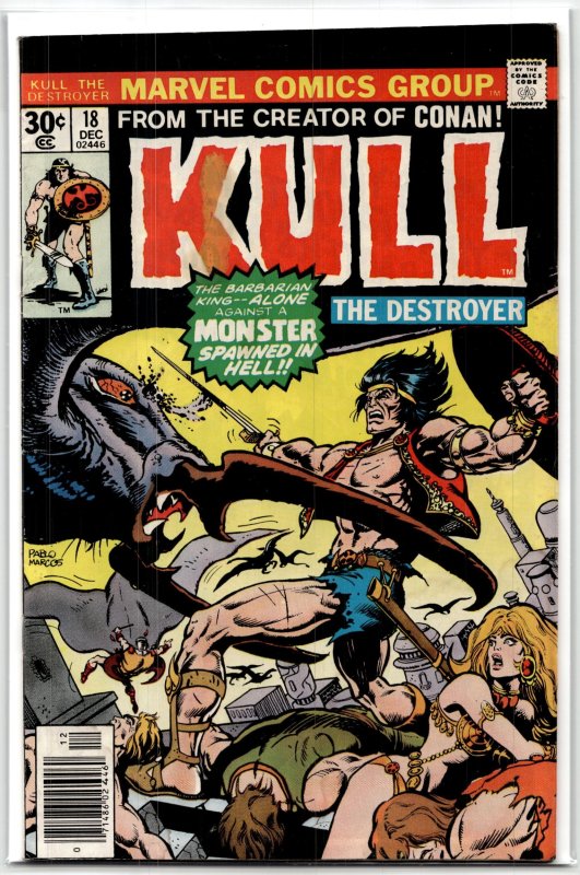 Kull the Destroyer #18 (1976), raw, ungraded comic book — front cover