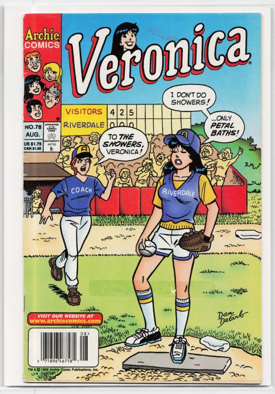 Veronica #78 (Archie Comics, 1998), raw, ungraded comic book — front cover