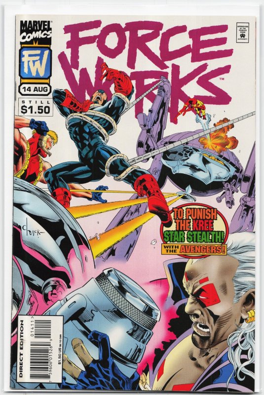 Force Works #14 (1995), raw, ungraded comic book — front cover