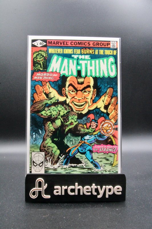 Man-Thing #4 (Marvel Comics, 1980), raw, ungraded comic book — front cover