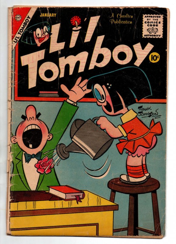Li'l Tomboy #102 (Charlton Comics, 1959), raw comic book in FR condition — front cover
