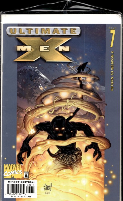 Ultimate X-Men #7 (Marvel Comics, 2001), raw, ungraded comic book — front cover