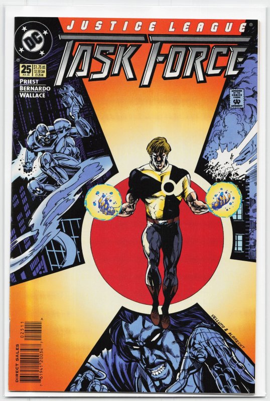 Justice League Task Force #25 (DC Comics, 1995), raw, ungraded comic book — front cover