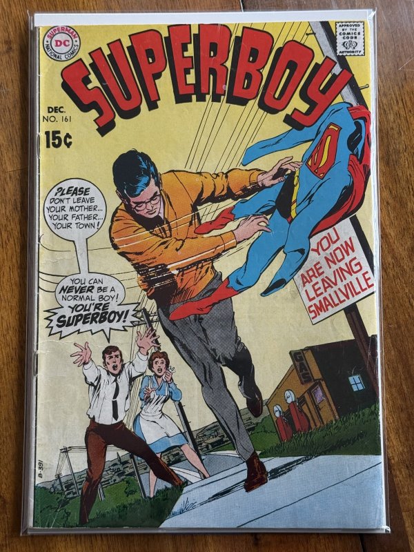 Superboy #161 (DC Comics, 1969), raw comic book in VG+ 4.5 condition — front cover