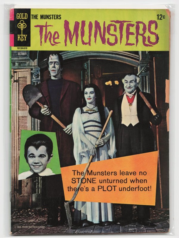 The Munsters #9 (Gold Key Comics, 1966), raw, ungraded comic book — front cover