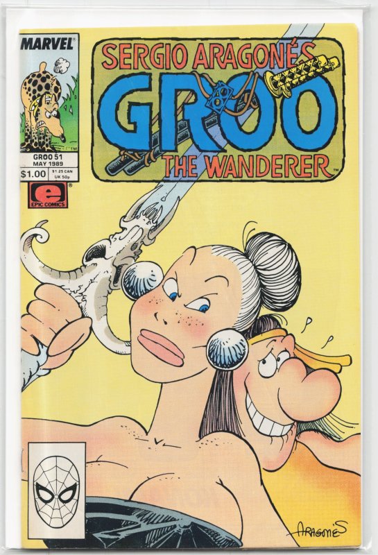 Groo the Wanderer #51 (Marvel Comics, 1989), raw, ungraded comic book — front cover