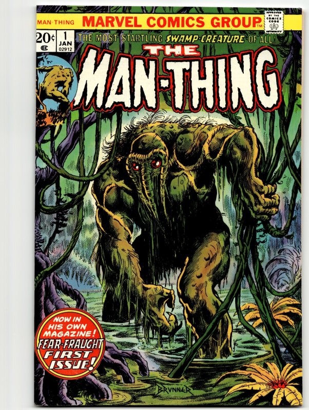 Man-Thing #1 (Marvel Comics, 1974), raw, ungraded comic book — front cover