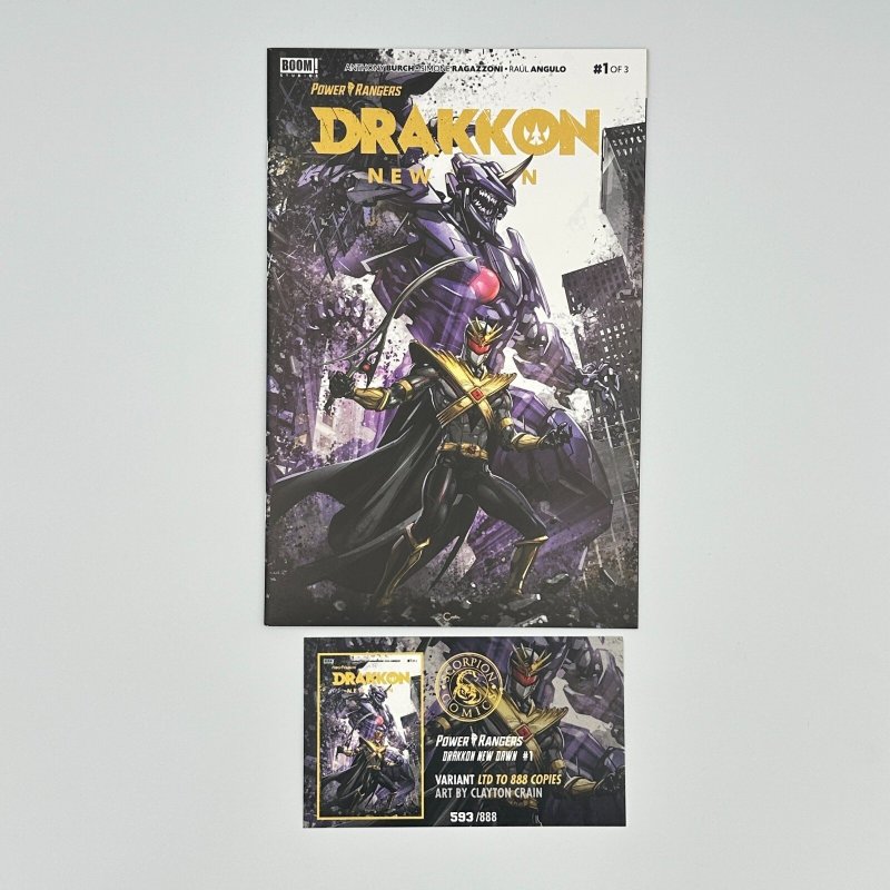 Power Rangers Drakkon New Dawn #1, raw comic book in NM condition — front cover