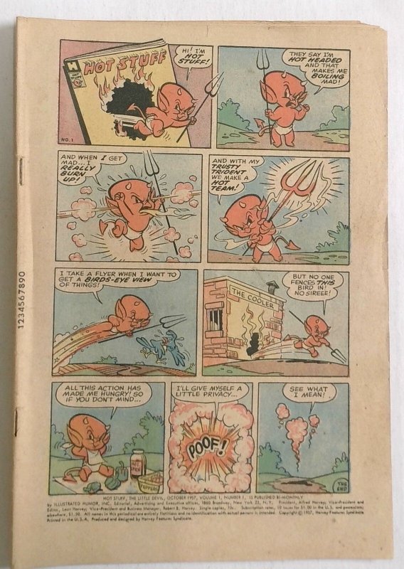 Hot Stuff #1 (Harvey Comics, 1957), raw, ungraded comic book — front cover