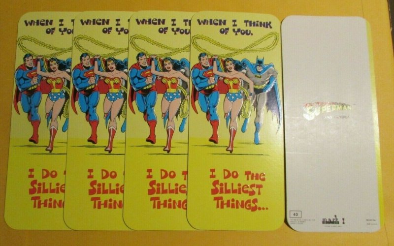 1978 Superman Mark 1 Greeting Card #40 NM 9.4 LOT of 5 Batman & Wonder Woman (1978), raw comic book in NM 9.4 condition — front cover