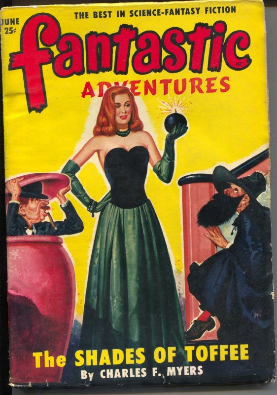 Pulp: Fantastic Adventures 6/1950-Toffee by Charles F Myers-Robert Gibson Jo..., raw, ungraded comic book — front cover
