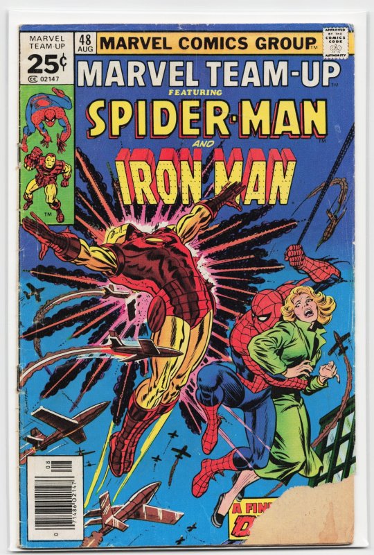Marvel Team-Up #48 (Marvel Comics, 1976), raw, ungraded comic book — front cover