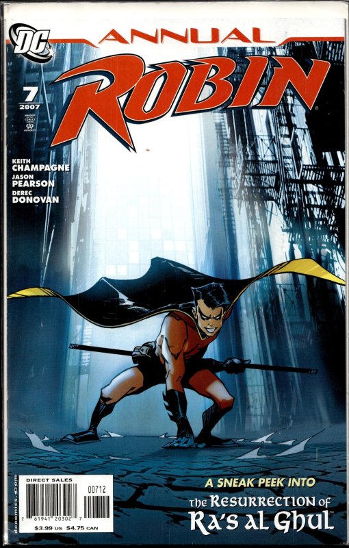 Robin Annual #7 (2007), raw, ungraded comic book — front cover