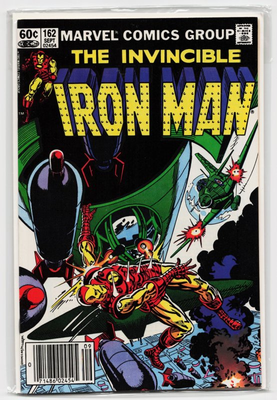 Iron Man #162 (Marvel Comics, 1982), raw, ungraded comic book — front cover
