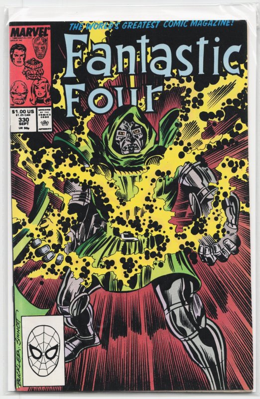 Fantastic Four #330 (Marvel Comics, 1989), raw, ungraded comic book — front cover