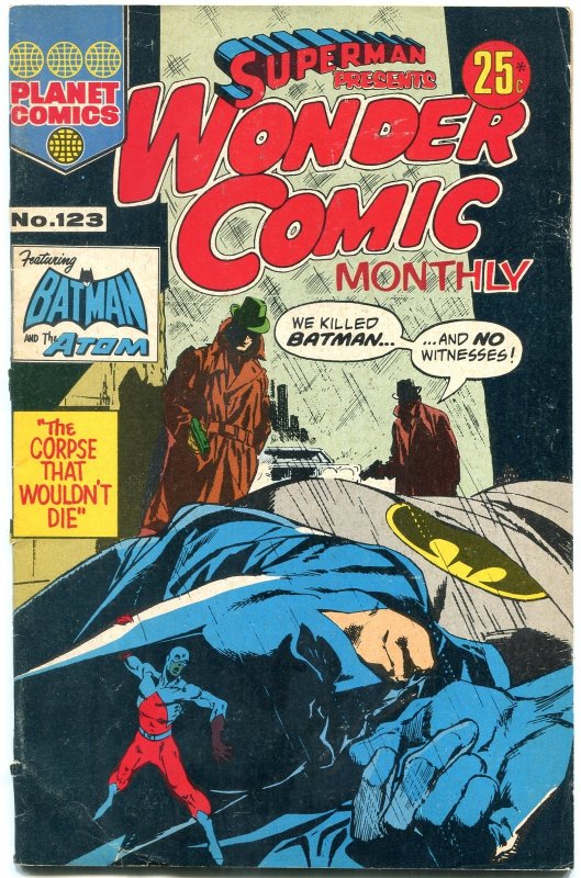 Wonder Comics #123, raw comic book in VG condition — front cover