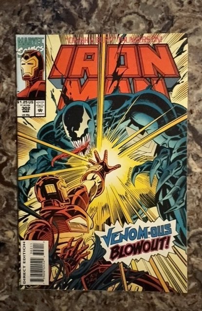 Iron Man #302 (Marvel Comics, 1994), raw, ungraded comic book — front cover