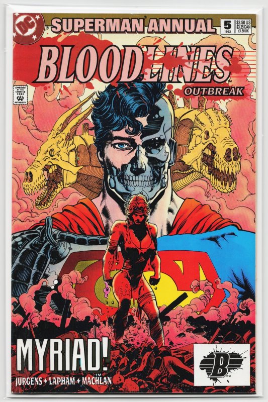 Superman Annual #5 (DC Comics, 1993), raw, ungraded comic book — front cover