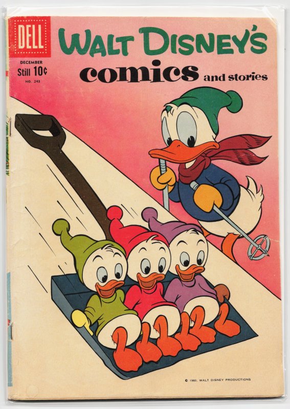 Walt Disney's Comics and Stories #243 (Dell, 1960), raw, ungraded comic book — front cover