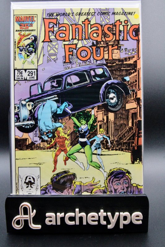Fantastic Four #291 (Marvel Comics, 1986), raw, ungraded comic book — front cover