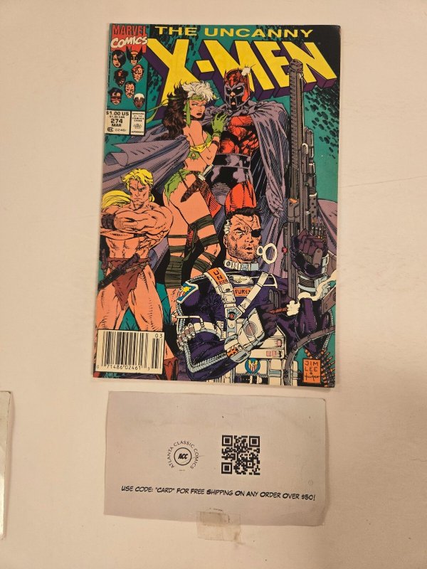 Uncanny X-Men #274 (Marvel Comics, 1991), raw comic book in VF condition — front cover
