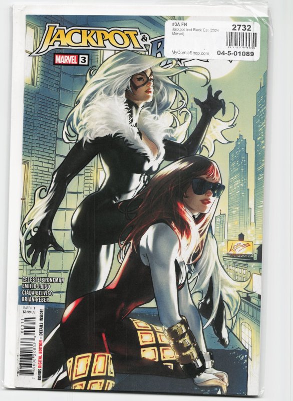 Jackpot & Black Cat #3 (Marvel Comics, 2024), raw, ungraded comic book — front cover