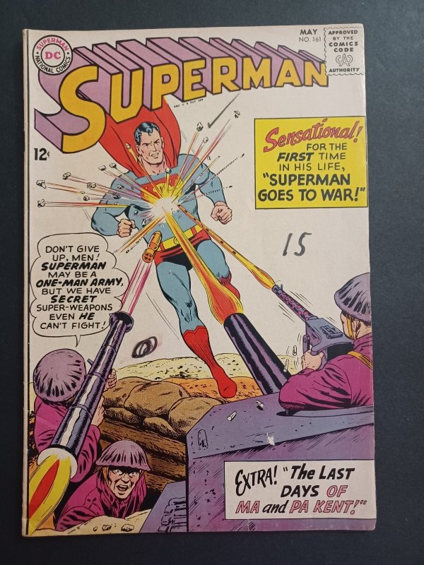 Superman #161 (DC Comics, 1963), raw comic book in VG condition — front cover