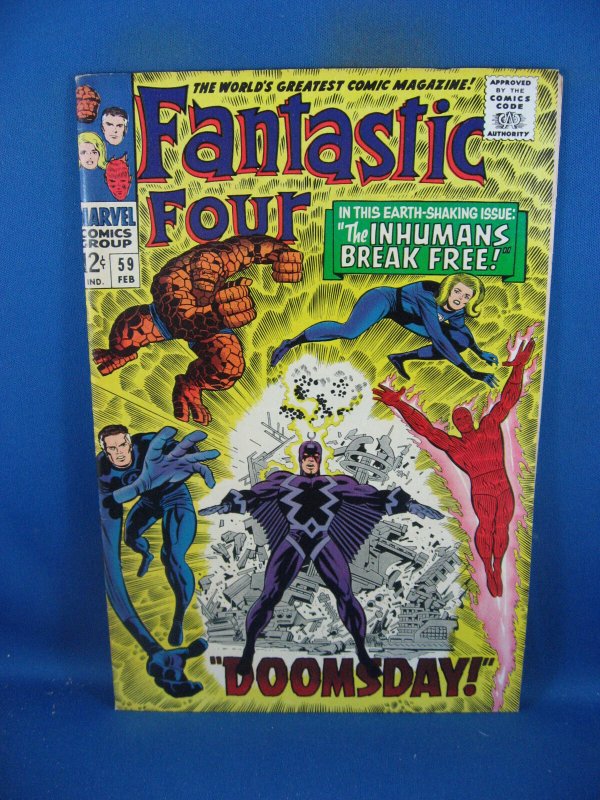 Fantastic Four #59 (Marvel Comics, 1967), raw comic book in VF condition — front cover