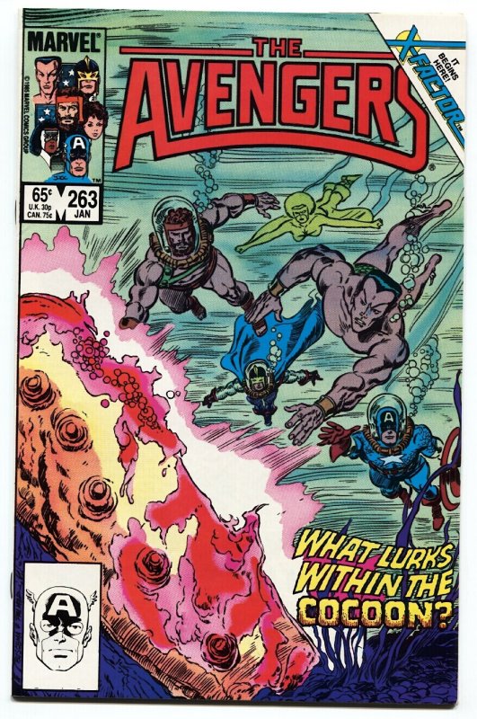 Avengers #263 (Marvel Comics), raw, ungraded comic book — front cover