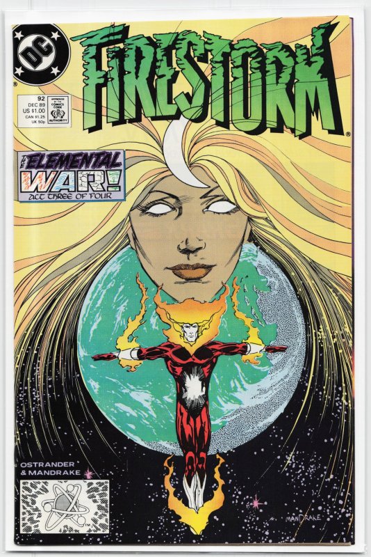 Firestorm, the Nuclear Man #92 (DC Comics, 1989), raw, ungraded comic book — front cover