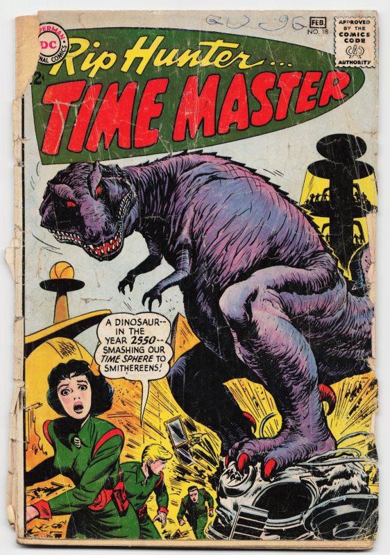 Rip Hunter ... Time Master #18 (1964), raw, ungraded comic book — front cover
